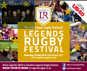 Legends Rugby Festival: 13 July 